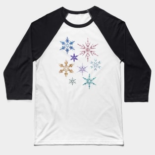 Sparkling snowflakes Baseball T-Shirt